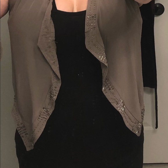 Material Girl Chiffon Dressy Vest! Small - Picture 6 of 6